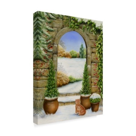 Trademark Fine Art Janet Pidoux 'Christmas Garden' Canvas Art, 35x47 ALI36625-C3547GG